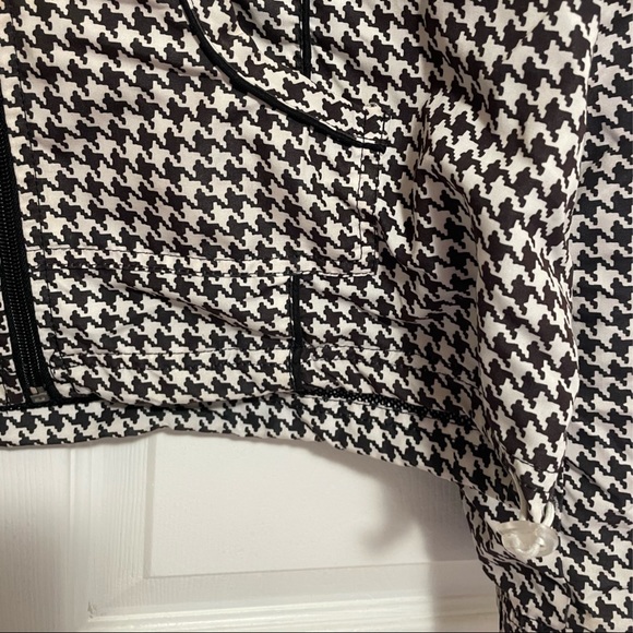 Zippered Houndstooth Windbreaker NWOT - Picture 3 of 9